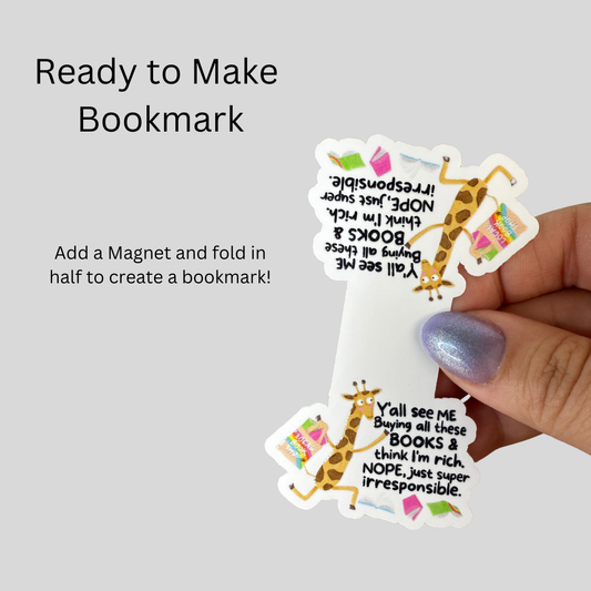 Yall See Me Buying all these Books Magnetic Bookmark DIY