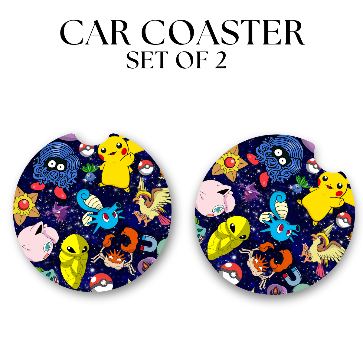 Poke Round Car Coaster UV DTF Transfer