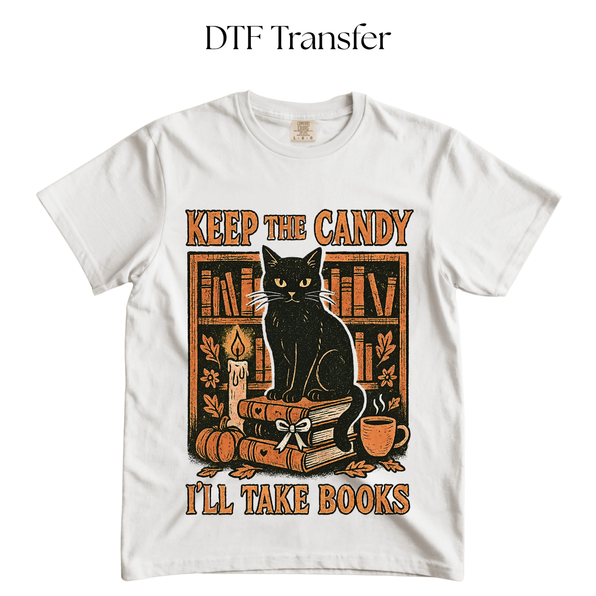 BLACK CAT KEEP THE CANDY DTF Transfer