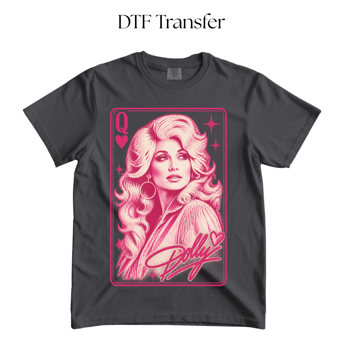 Dolly Queen Card DTF Transfer