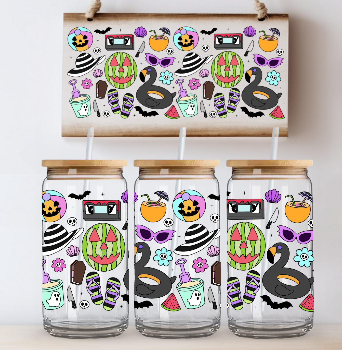 Summerween UV DTF Cup Wrap