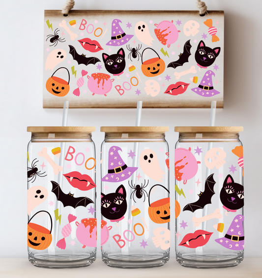 Bright Halloween UV DTF Cup Wrap