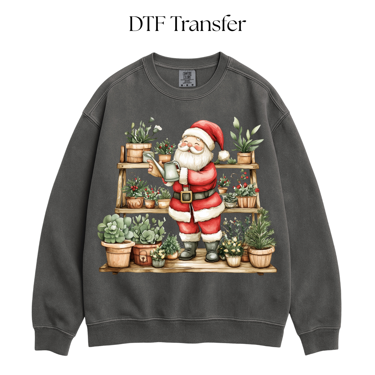 Santa Watering Plants DTF