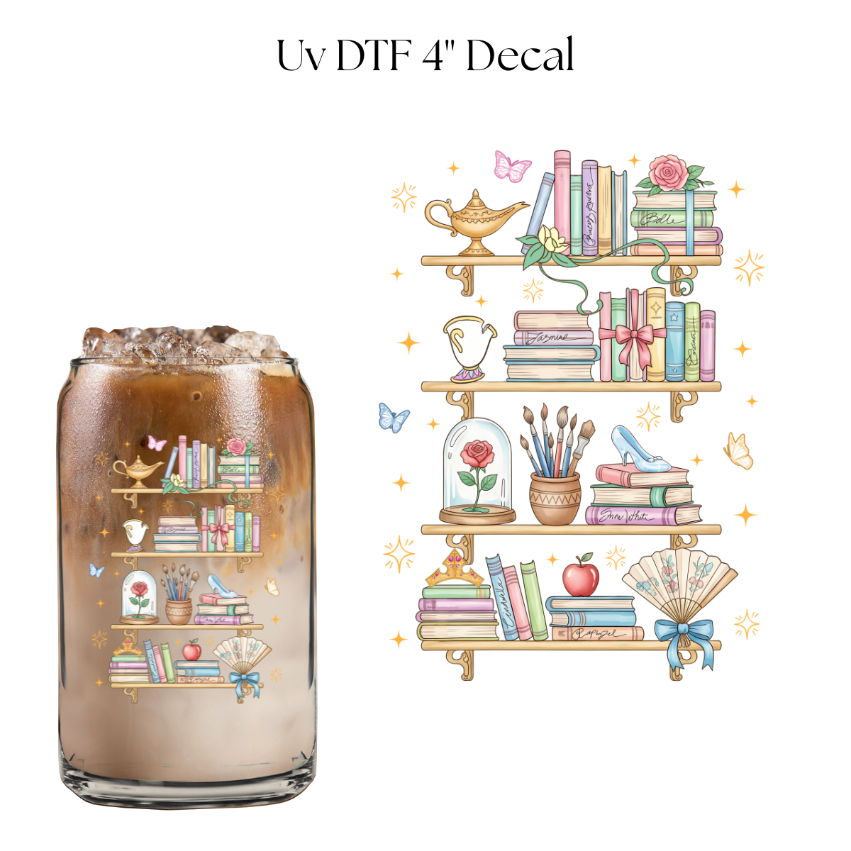 Beauty's Library 4” UV DTF Decal