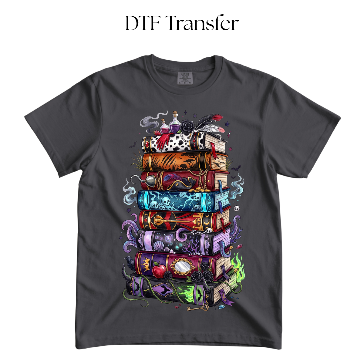 Enchanted Evil Books DTF Transfer