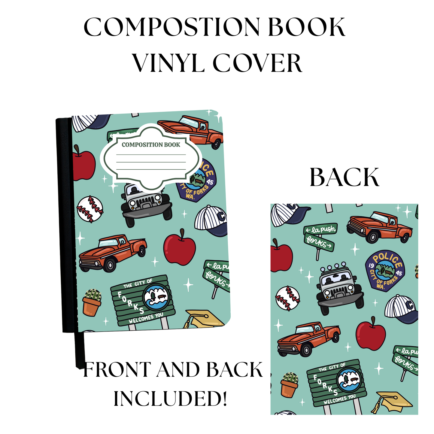 Fork Things Composition Notebook Vinyl Cover