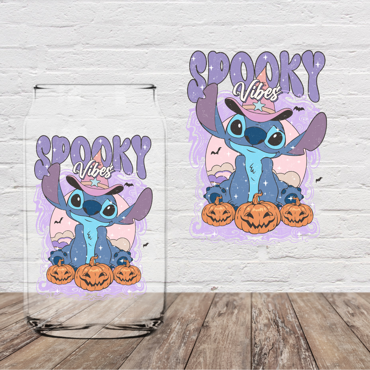 Blue Alien Spooky 4" UV DTF