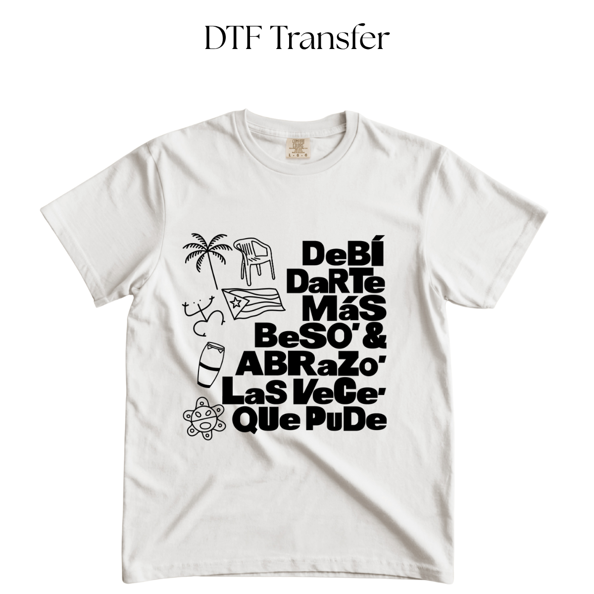 Debi Darte Mas Beso Single Color DTF Transfer