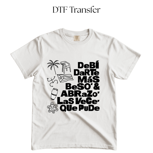 Debi Darte Mas Beso Single Color DTF Transfer