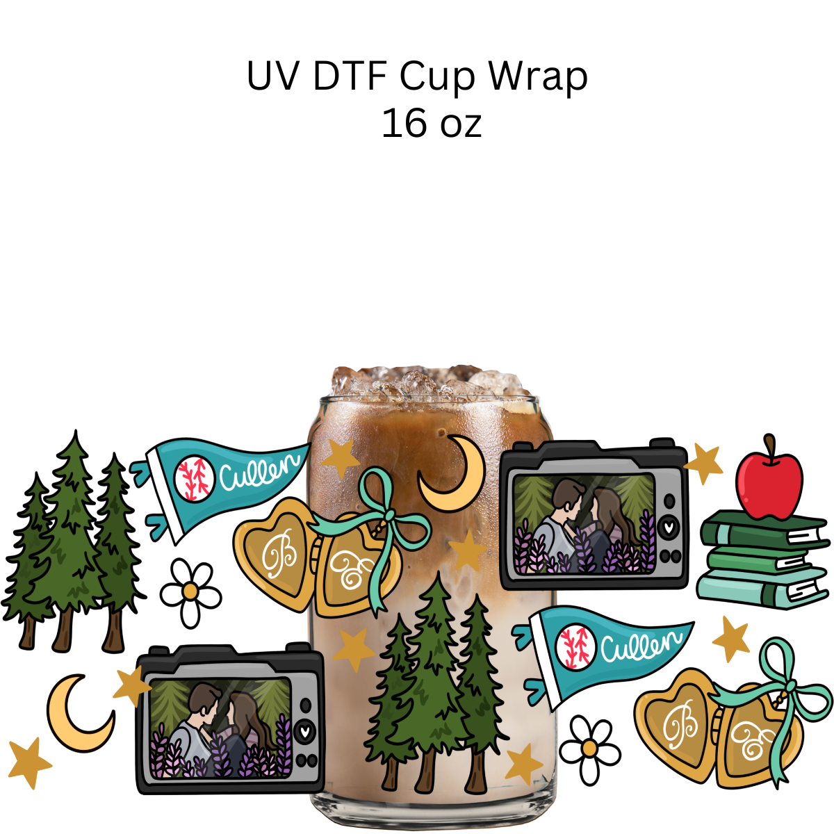 Cullen B+E heart pendant UV DTF Cup Wrap