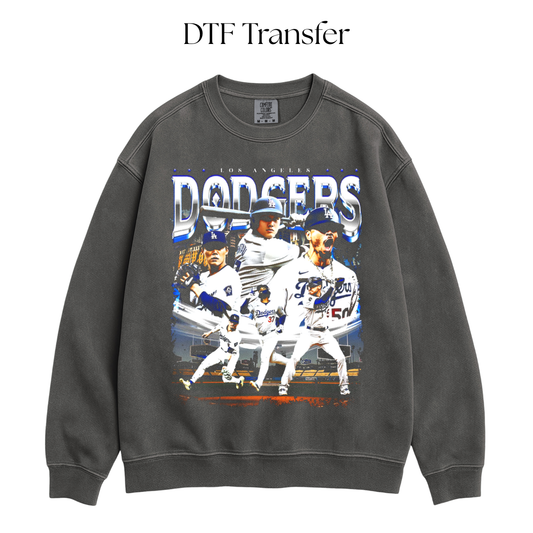 LA Dodg 2025 DTF Transfer (PRESS ON BLACK)