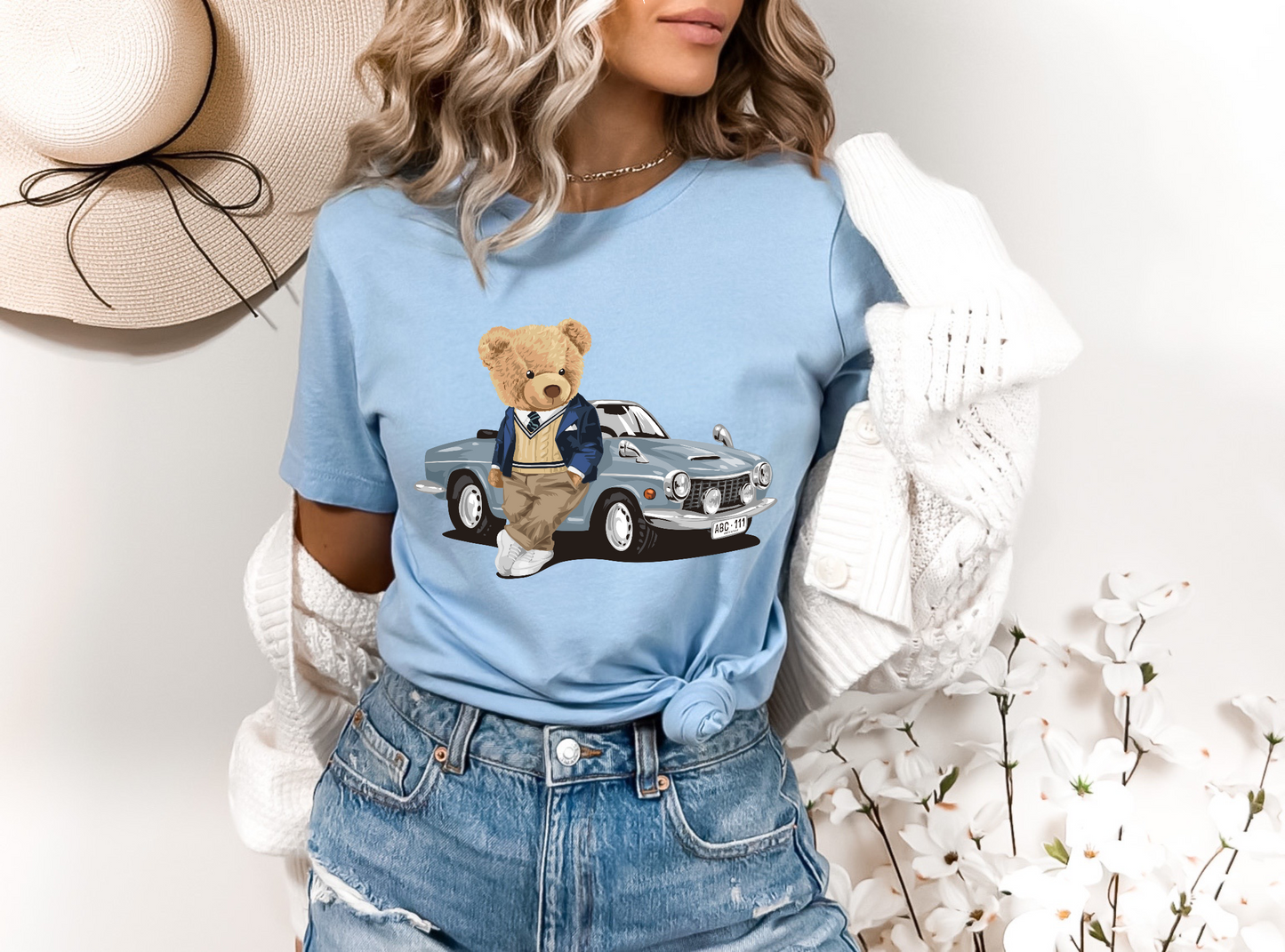 Bear Car DTF TRANSFER