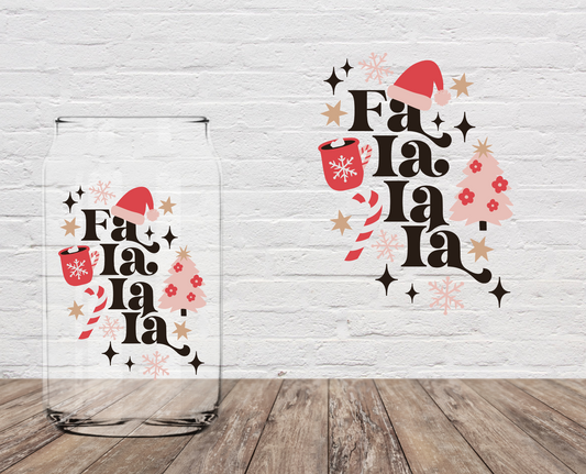 Fa la la la Christmas 4" UV DT
