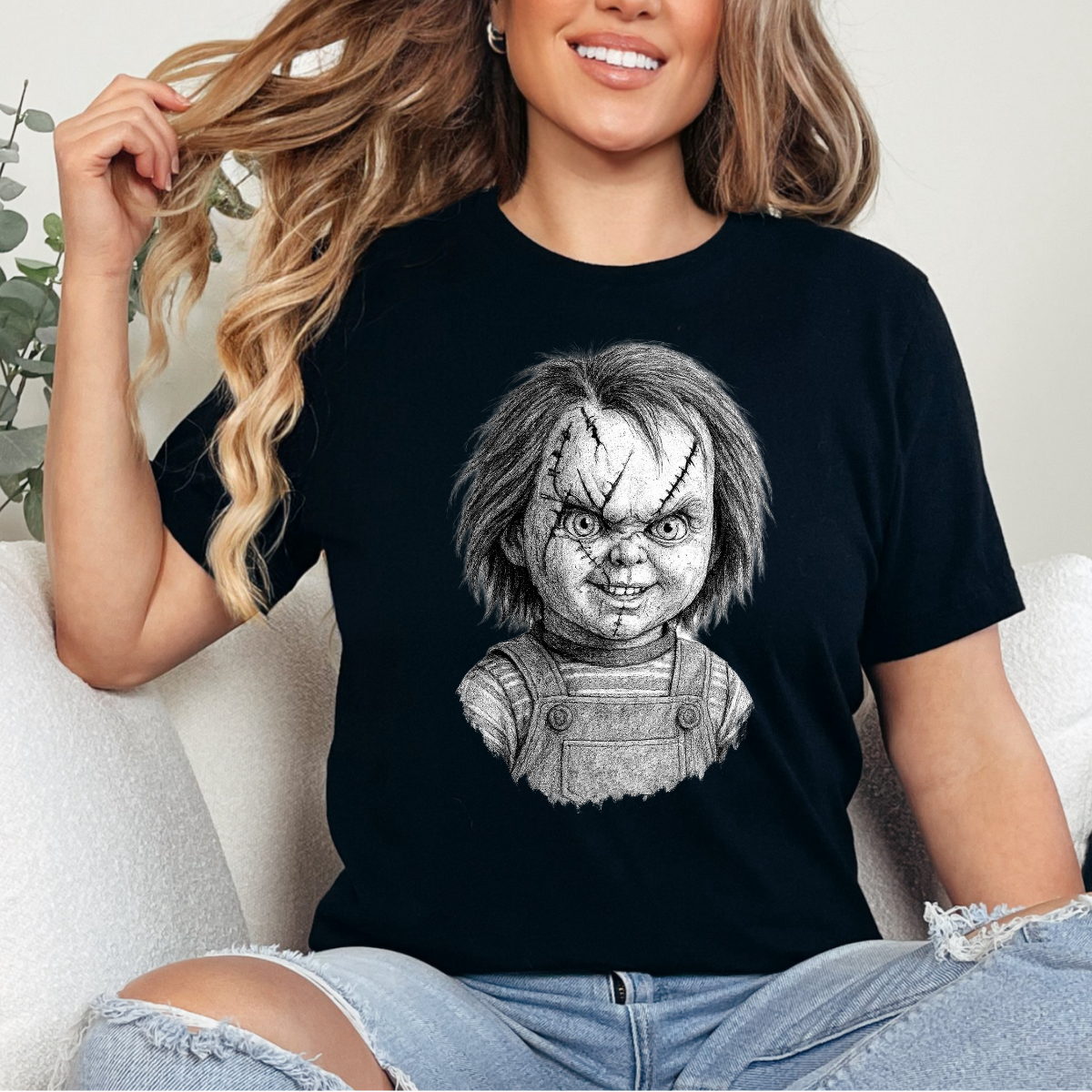 Black and White Toy Dtf Transfer