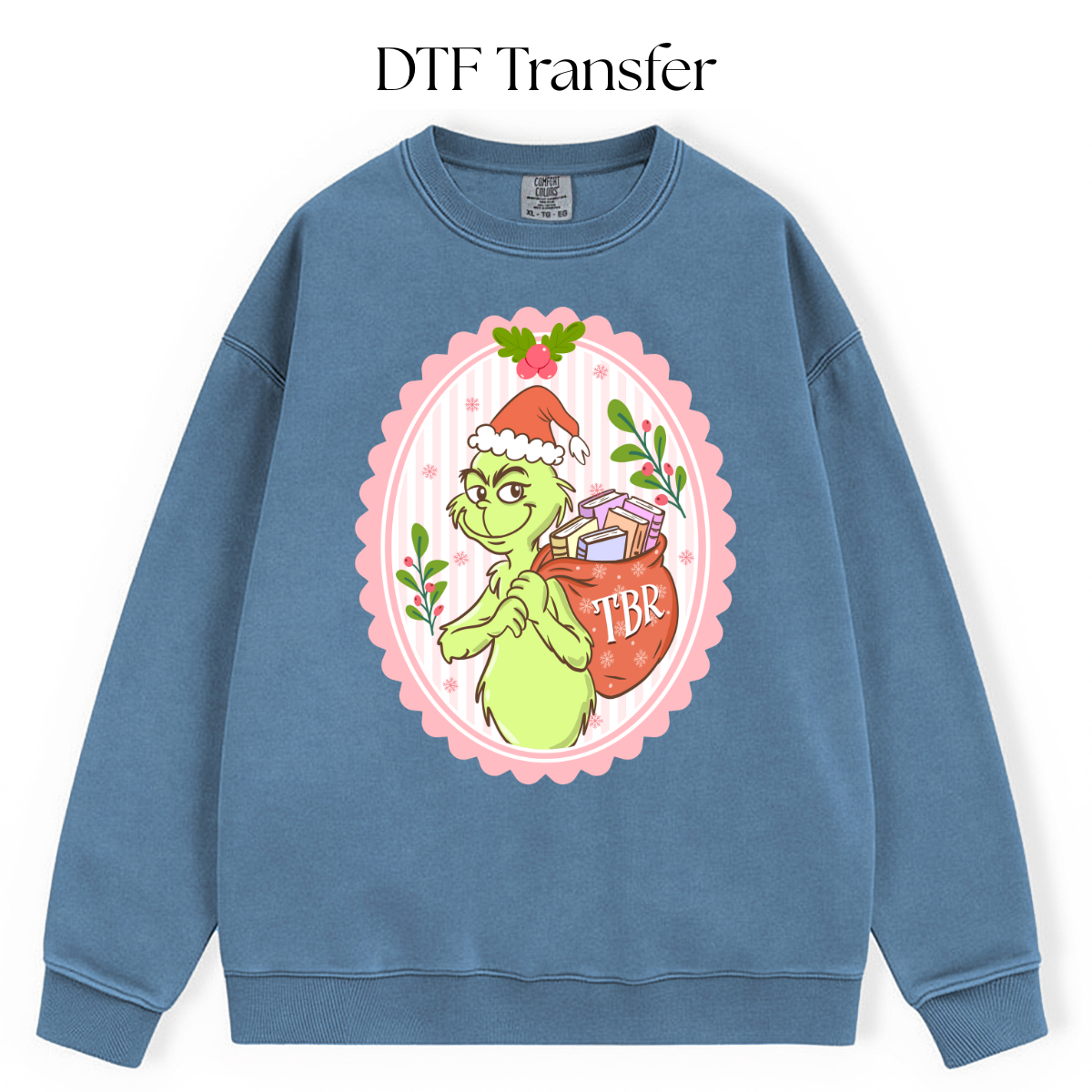 Green Monster Book Sack DTF Transfer