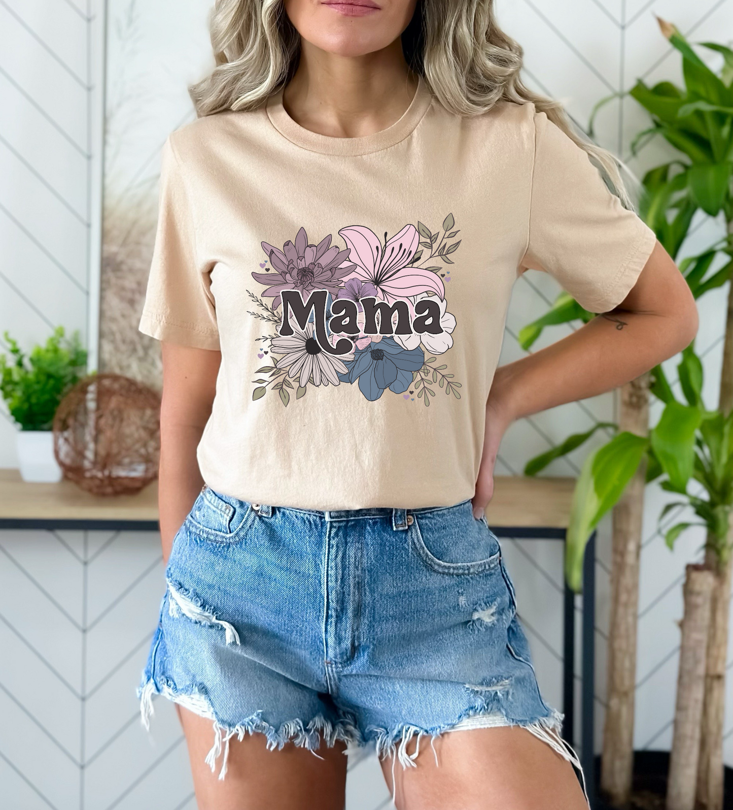 Mama Floral Mauve DTF Transfer
