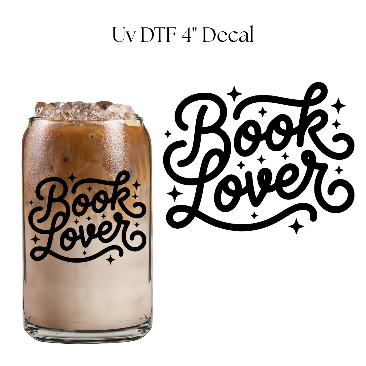 Book Lover 4” UV DTF Decal
