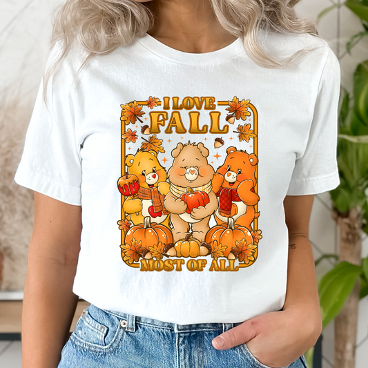 I Love Fall Bear DTF TRANSFER
