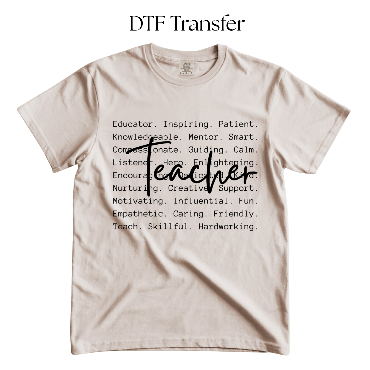 Teacher Definition Single Color DTF Transfer