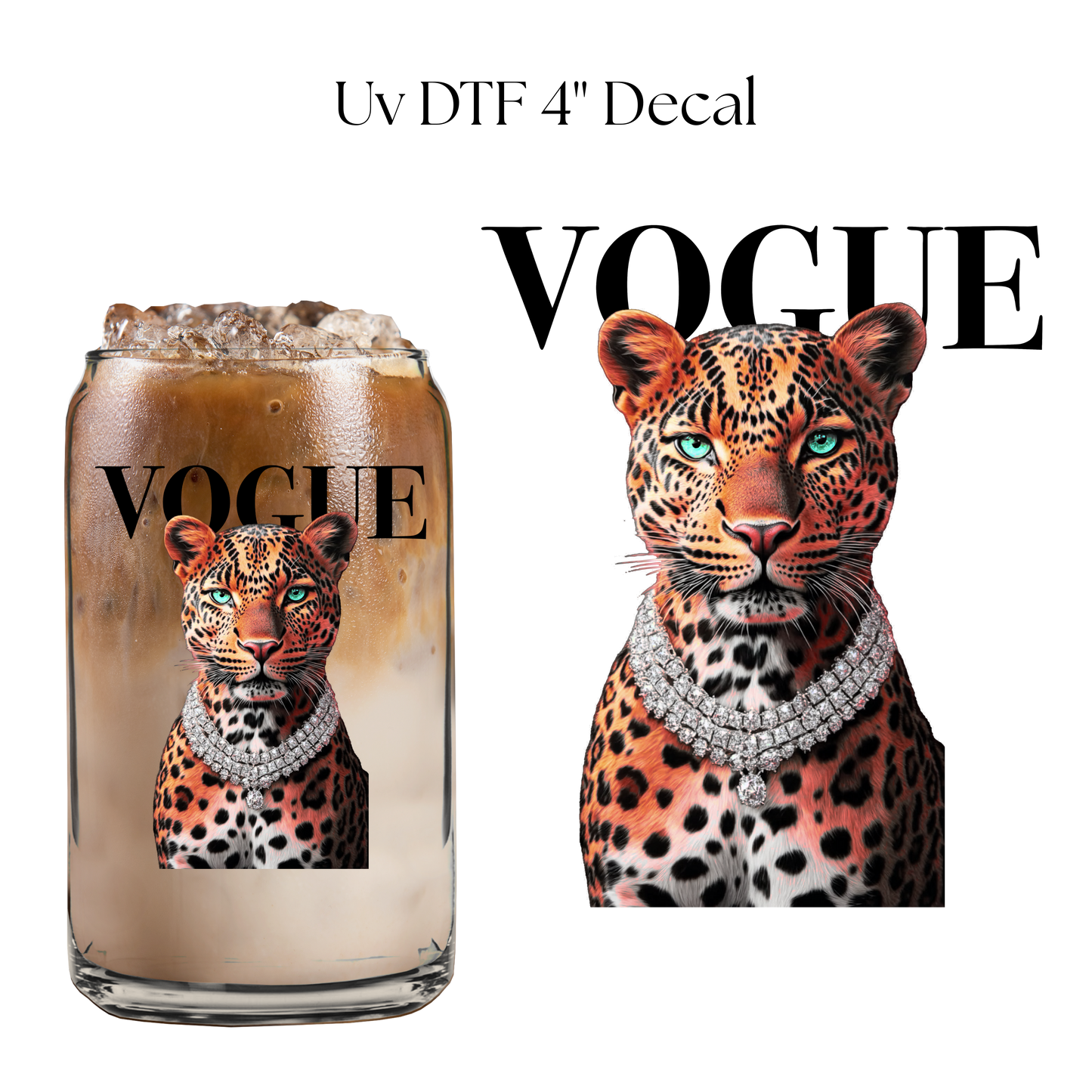 Vogue Cat 4” UV DTF Decal