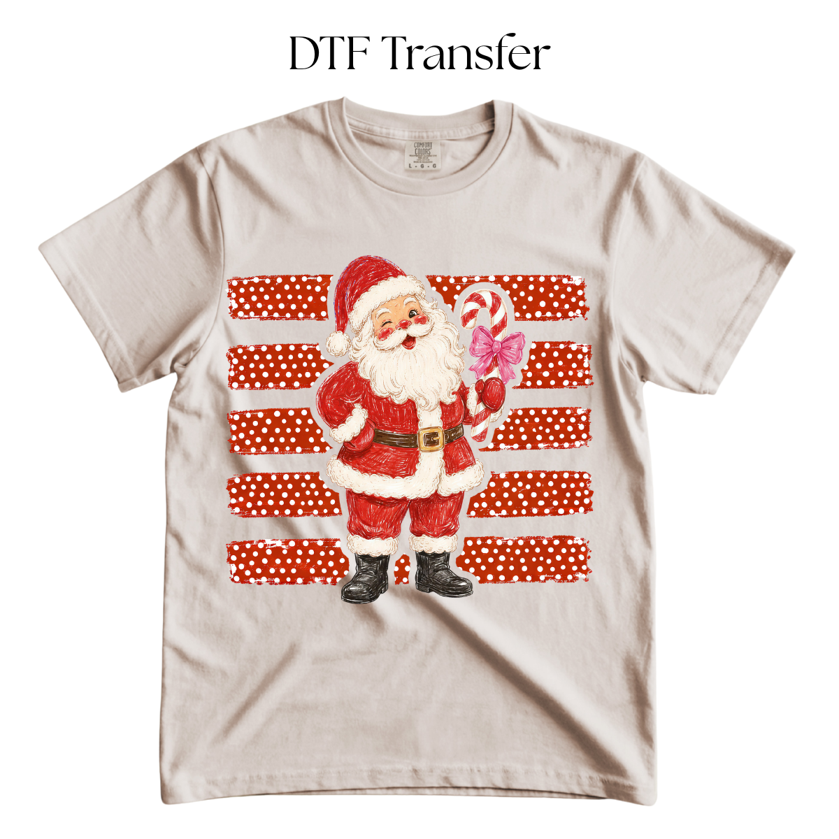 Winking Santa DTF Transfer