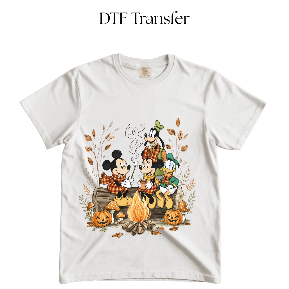 Mouse Friends Bonfire DTF Transfer