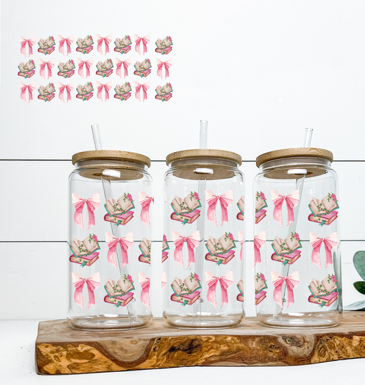 Pastel Books & Bows UV DTF Wrap