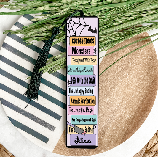 Cursed Items Stack UV DTF Bookmark DOUBLE SIDED