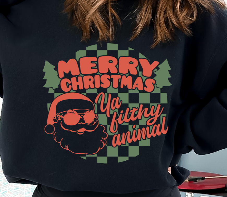 Merry Christmas Filthy Animal DTF Transfer