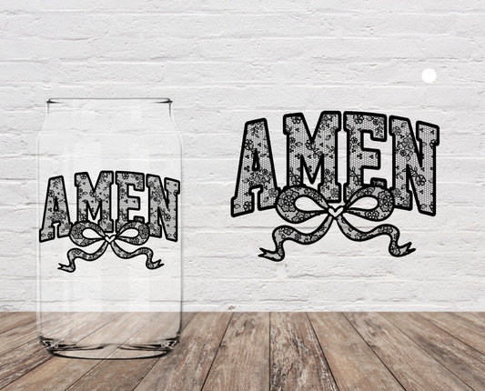 Amen Stitched 4" UV DTF