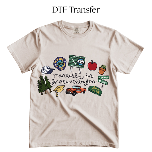 Mentally in Forks DTF Transfer