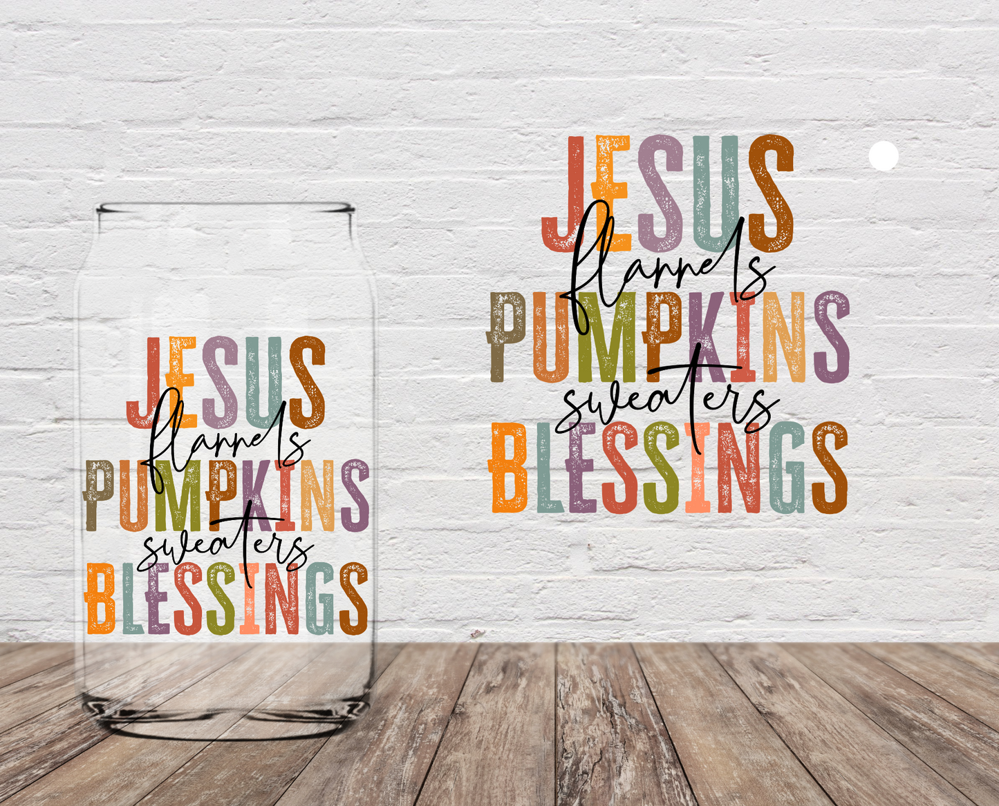 GOOD Jesus Pumpkins Blessing 4" UV DTF
