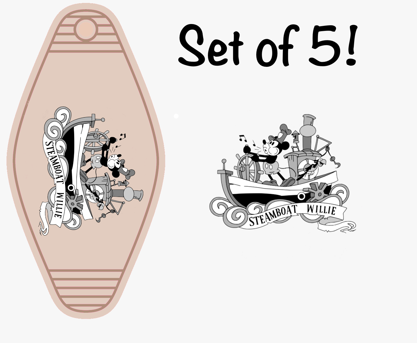 Magical Steamboat (MOTEL KEYCHAIN)