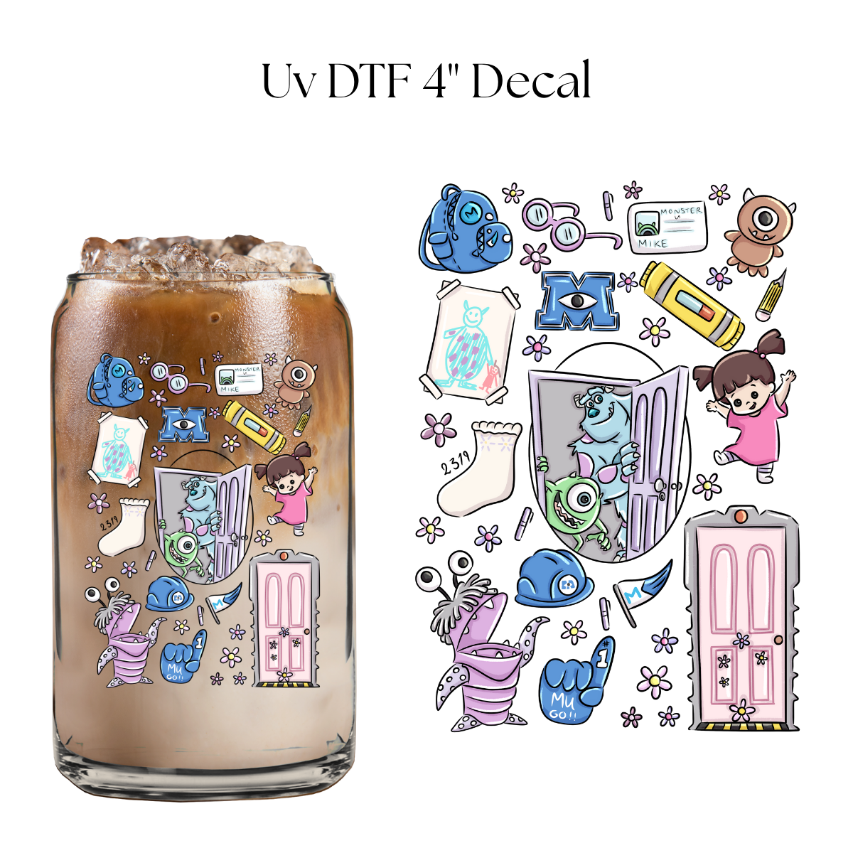 Monster Movie 4” UV DTF Decal