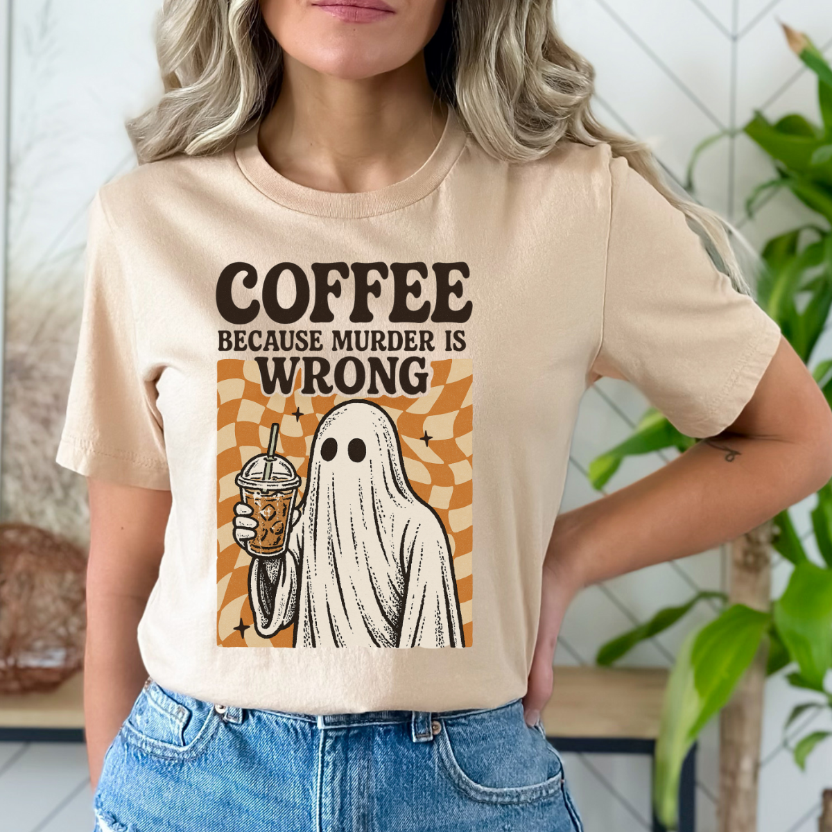 Coffee Because Murder is Wrong Dtf Transfer