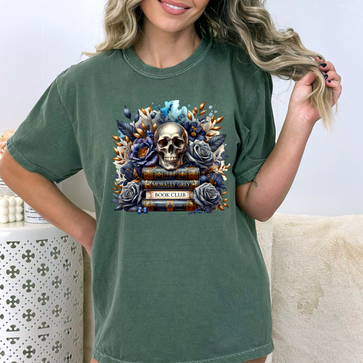 Morally Grey Skull Dtf Transfer