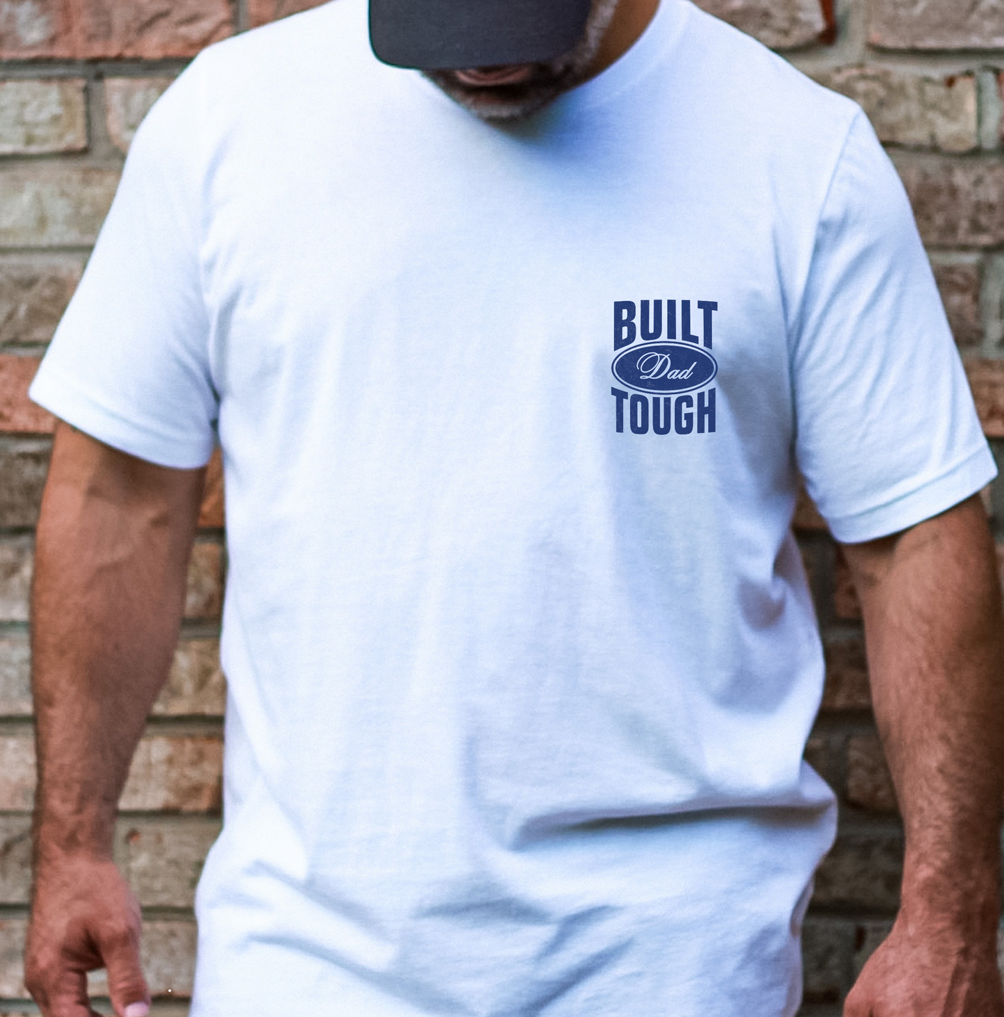 Built Dad Tough (BLUE) SINGLE COLOR DTF TRANSFER