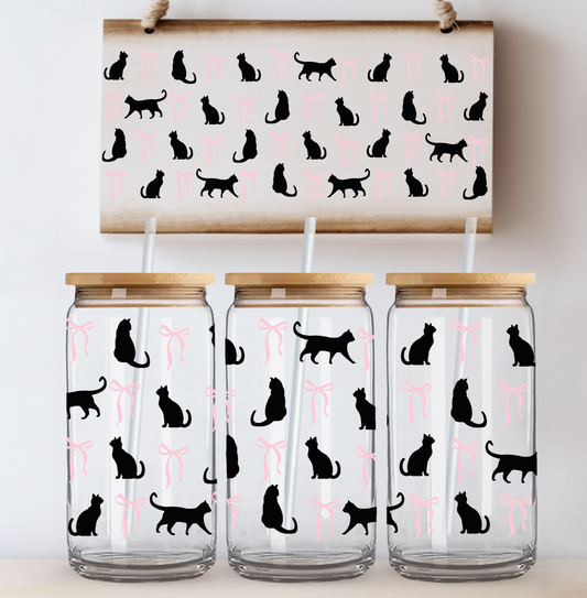 Cats and Bows UV DTF Cup Wrap