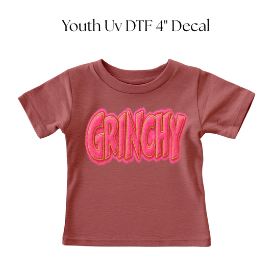 YOUTH Grinchy Faux Patch DTF Transfer