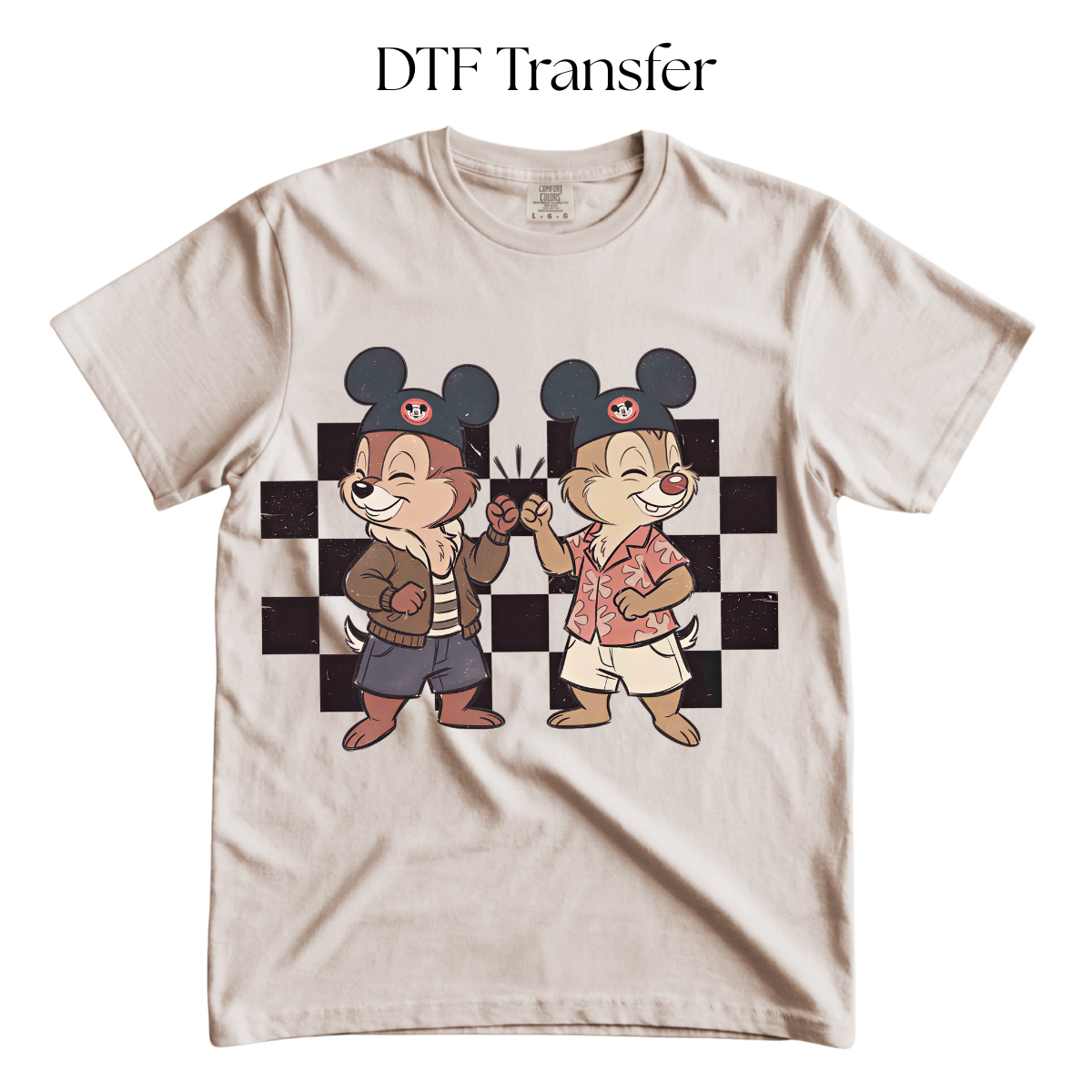Squirrels Fist Bump DTF Transfer