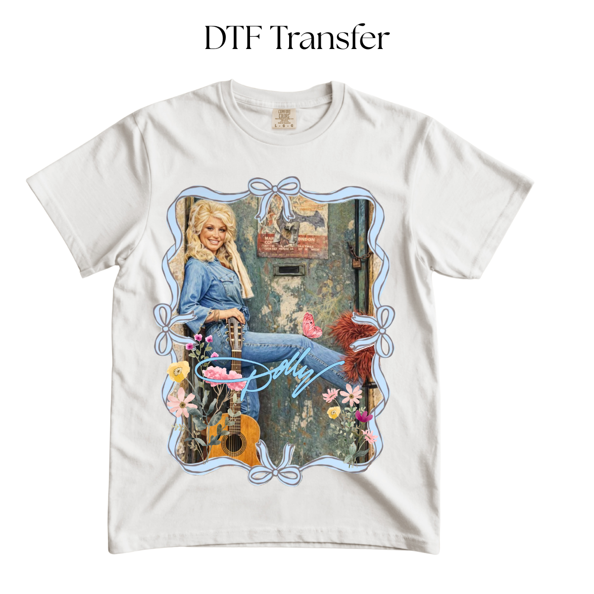 Dolly Guitar DTF Transfer