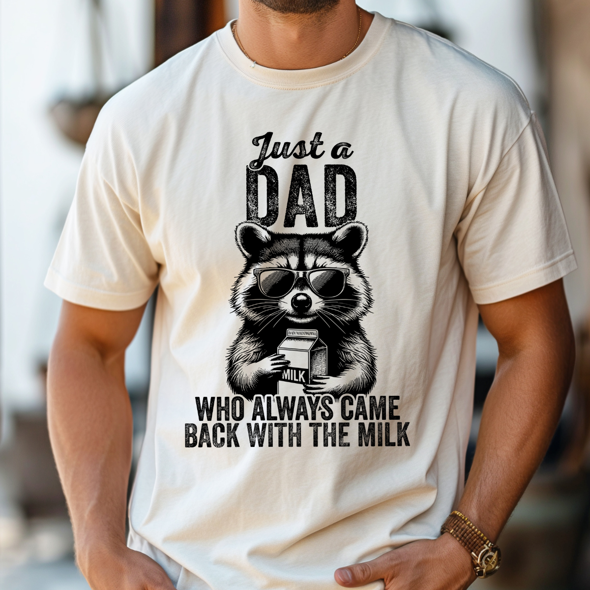 Dad Came Back With the Milk Single Color DTF Transfer