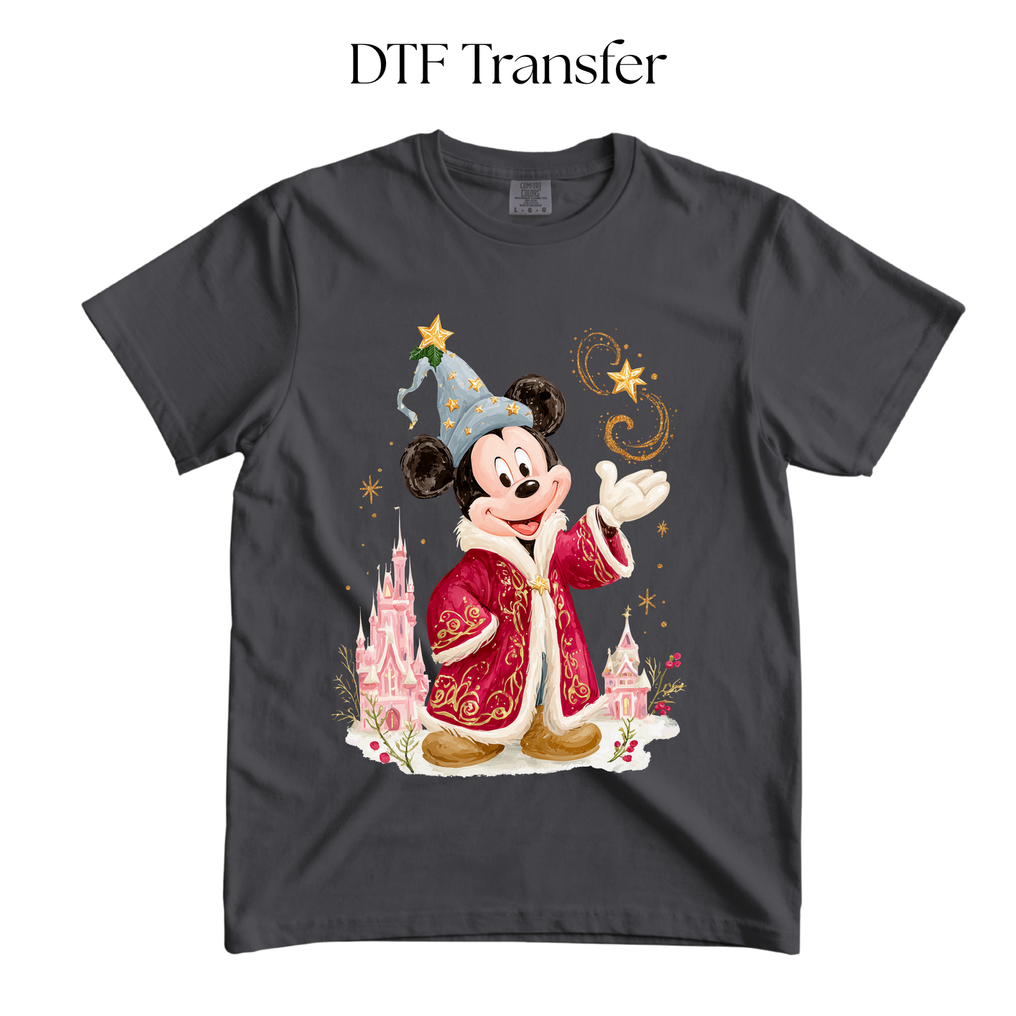 Christmas Mouse Wizard DTF Transfer