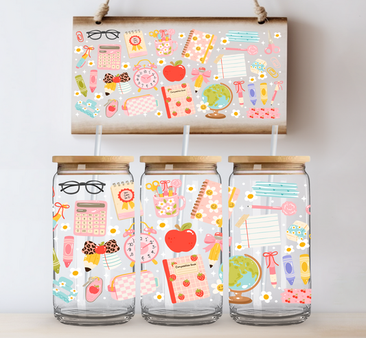 School Supplies UV DTF Cup Wrap