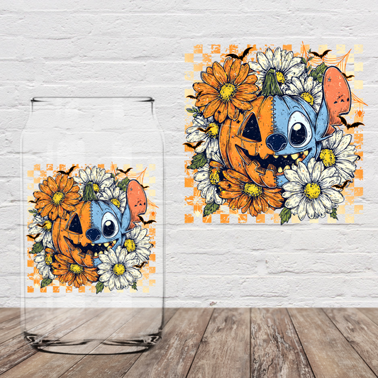 Half Pumpkin Half Alien 4" UV DTF