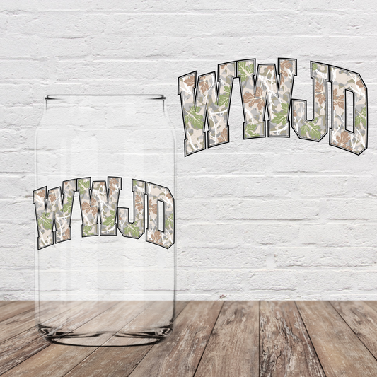 WWJD Leaves Camo 4" UV DTF