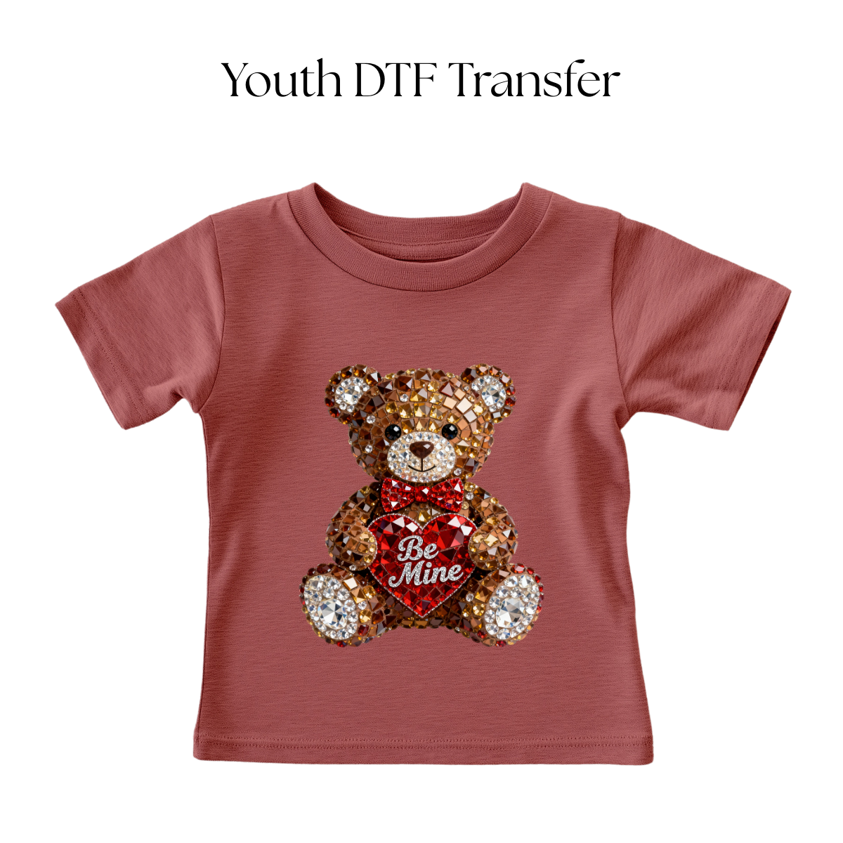 YOUTH Rhinestone Bear DTF Transfer