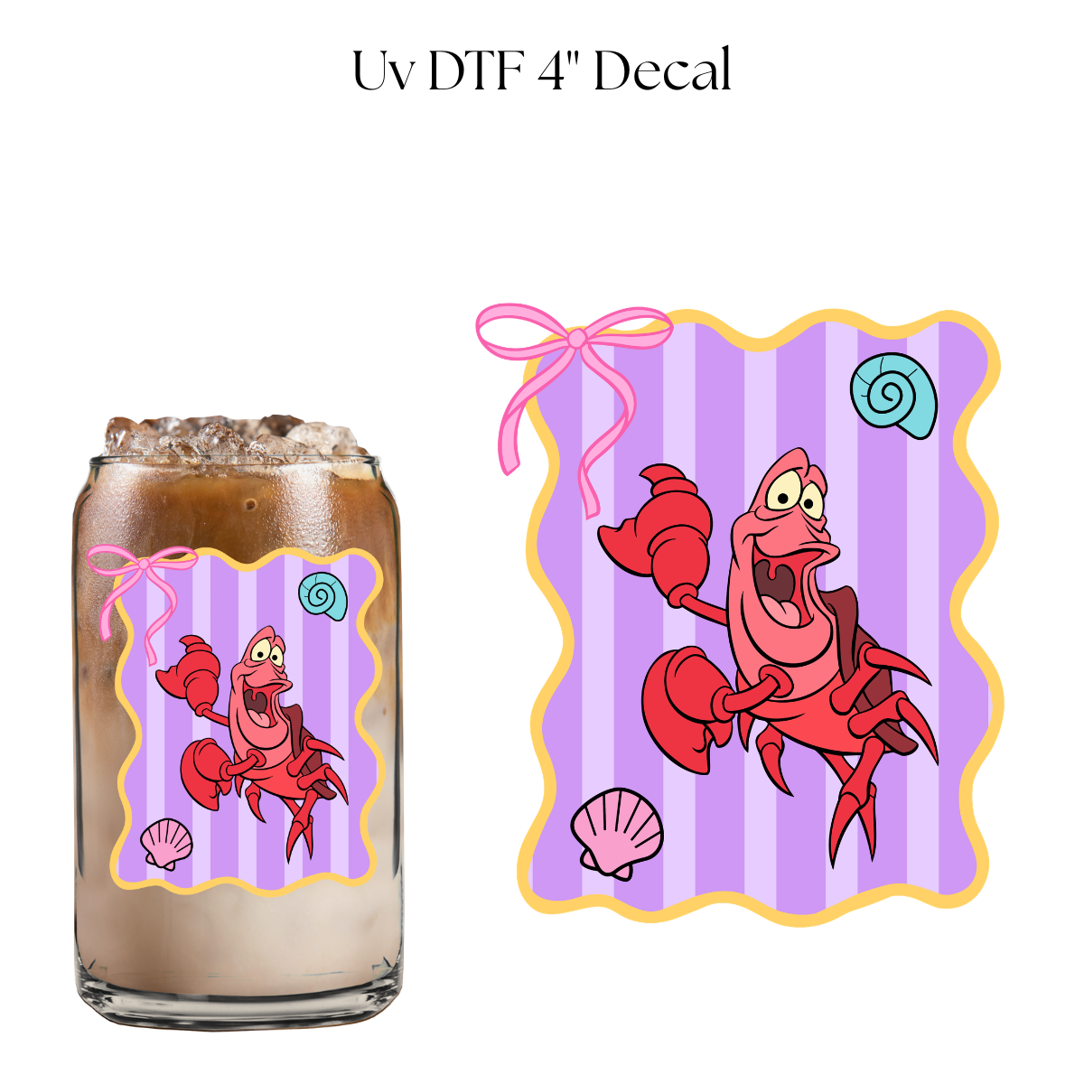 Sebastian Purple 4” UV DTF Cup Decal