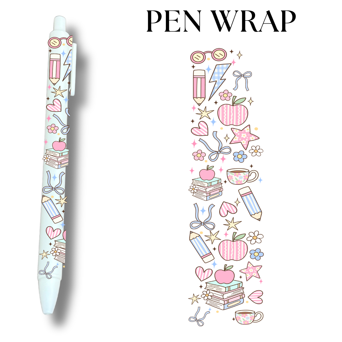 Plaid Teacher DTF Wrap For Ballpoint Pen