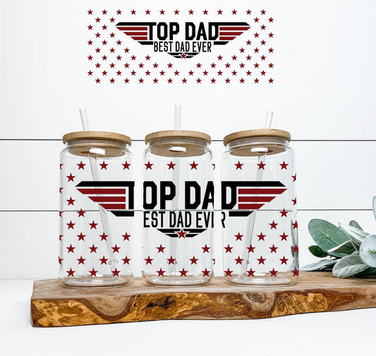 Top Dad 16oz UV DTF Wrap